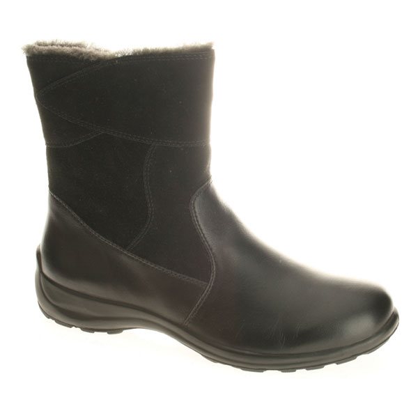 Flexus by Spring Step Fabrice Black Leather/ Suede Combination Flexus by Spring Step Fabrice Black Leather/ Suede Combination